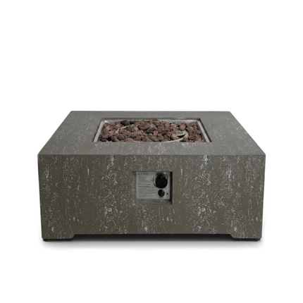 Happy Cocooning vuurtafel Estate Square 88 oscuro travertin