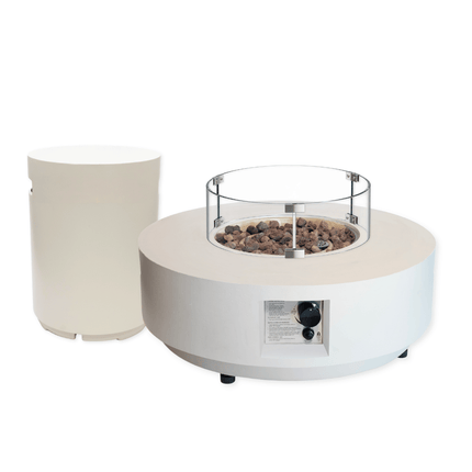Happy Cocooning vuurtafel set Estate 76 oyster beige