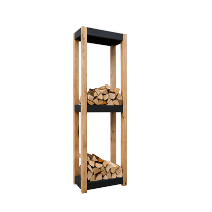 Quoco Houtopslag Cremagliera Donkergrijs (3 afm.)-225x70cm