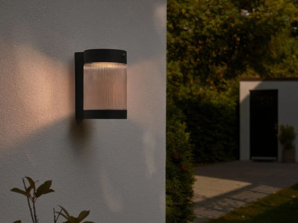 Nordlux solar wandlamp Coupar LED zwart