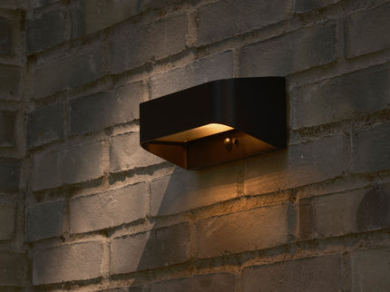 Nordlux solar wandlamp Marcellio LED zwart