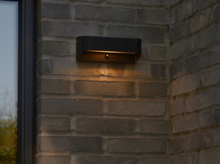 Nordlux solar wandlamp Marcellio LED zwart
