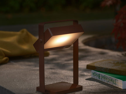 Nordlux solar tafellamp Saulio LED bruin