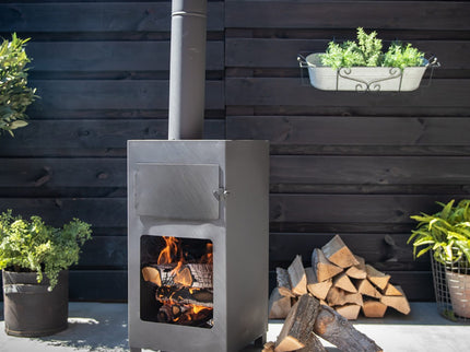 Esschert Terraskachel + Pizzaoven Zwart