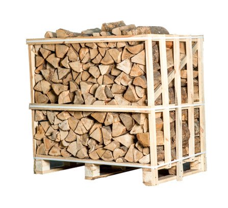 Halve pallet ovengedroogd essen haardhout