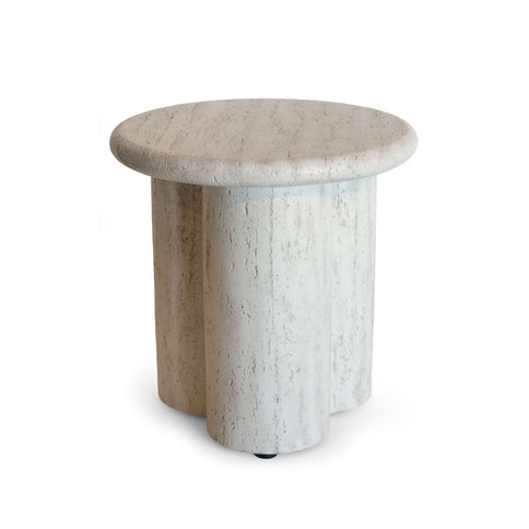 Happy Cocooning bijzettafel Rib travertine
