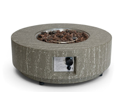 Happy Cocooning vuurtafel set Estate 76 oscuro travertin