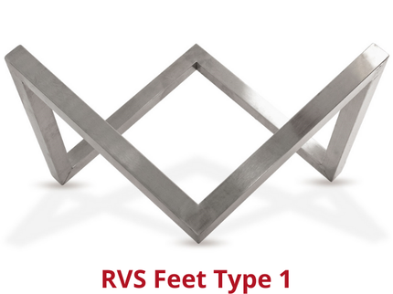 MOODZ onderstel Star 80 cm RVS