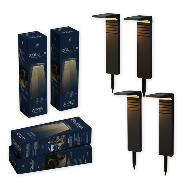 Pakketdeal ZOLUNA 4x solar priklamp Arie