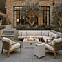 Happy Cocooning vuurtafel Estate Square 88 oyster beige