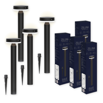 Pakketdeal ZOLUNA 4x solar priklamp Anky