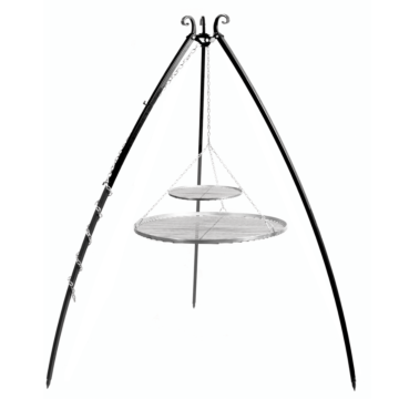 CookKing Driepoot 200 cm met Dubbel RVS Grillrooster