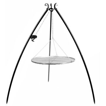 CookKing Driepoot 200 cm met Katrol met Stalen Grillrooster CookKing Driepoot 200 cm met Katrol met Stalen Grillrooster