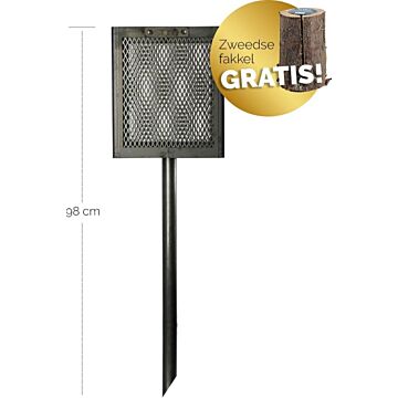 STOOQ Zweedse fakkelstandaard Vierkant Hoog (incl. Zweedse fakkel)