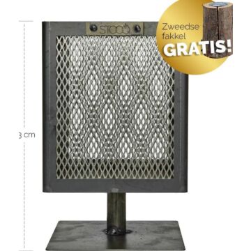 STOOQ Zweedse fakkelstandaard vierkant laag (incl. Zweedse fakkel)