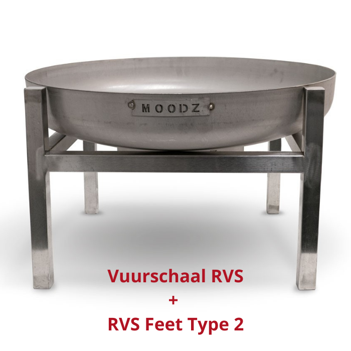 MOODZ Vuurschaal RVS Ø 80 cm