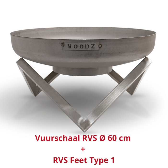 MOODZ Vuurschaal RVS Ø 60 cm