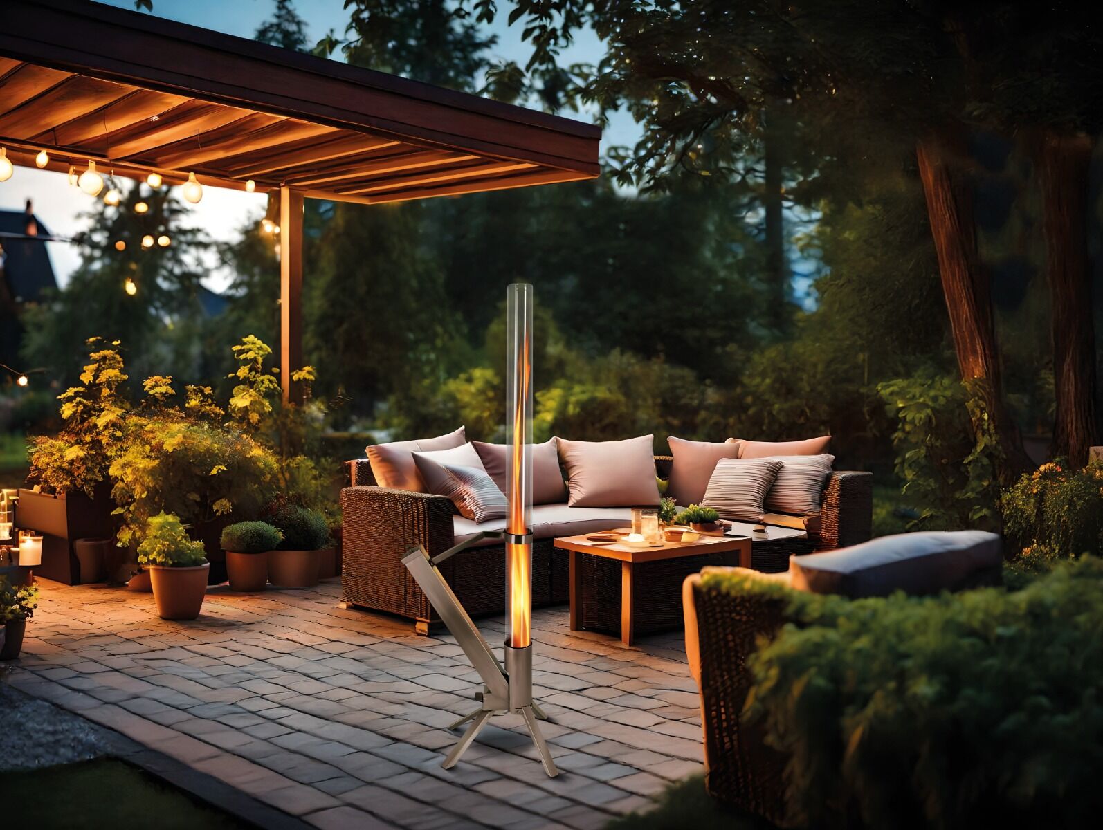 Green Flame Lounge Pellethaard RVS