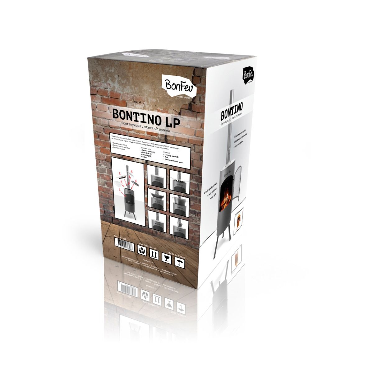 BonFeu Bontino LP Zwart Tuinhaard