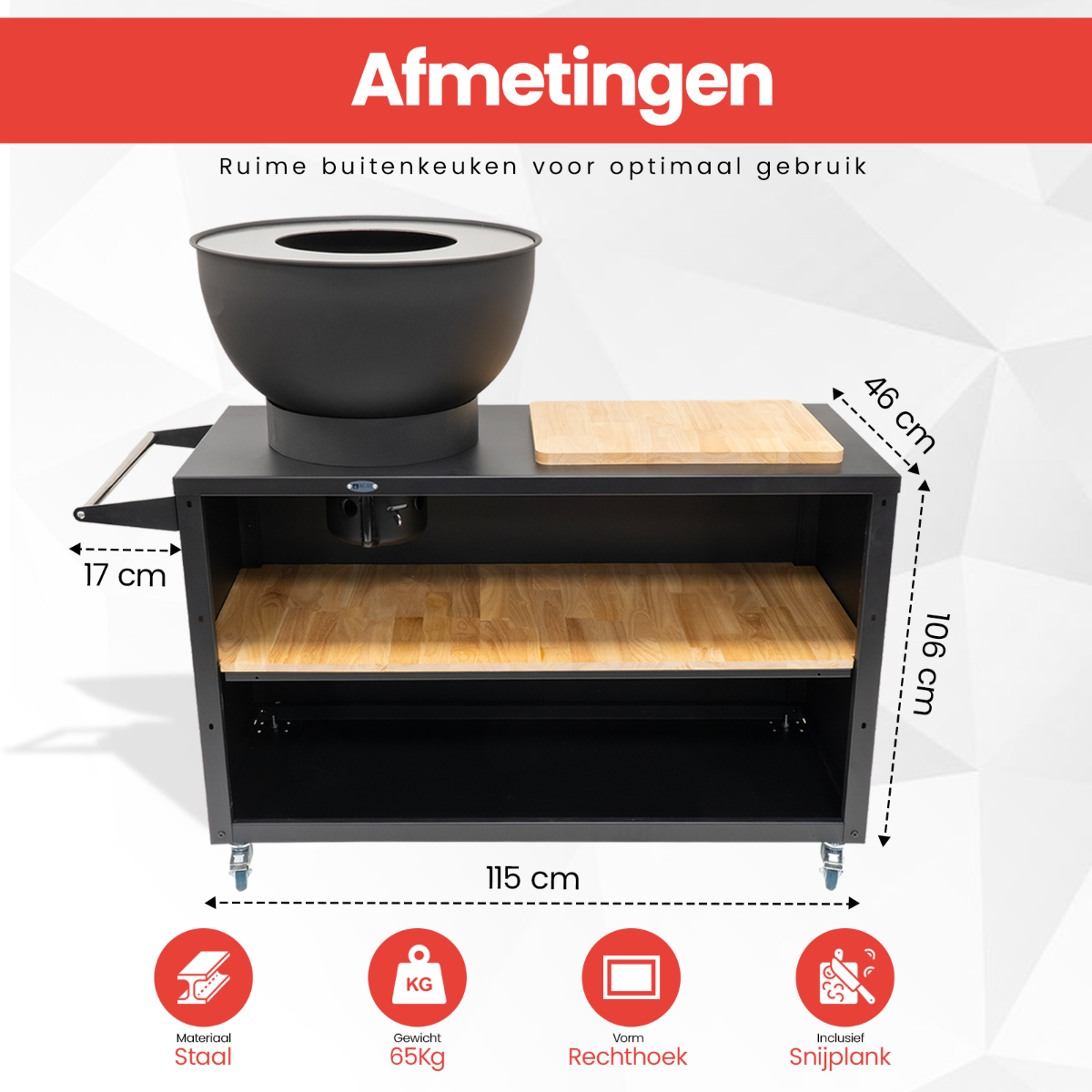 HEAT Trolle Buitenkeuken Zwart HEAT Trolle Buitenkeuken Zwart