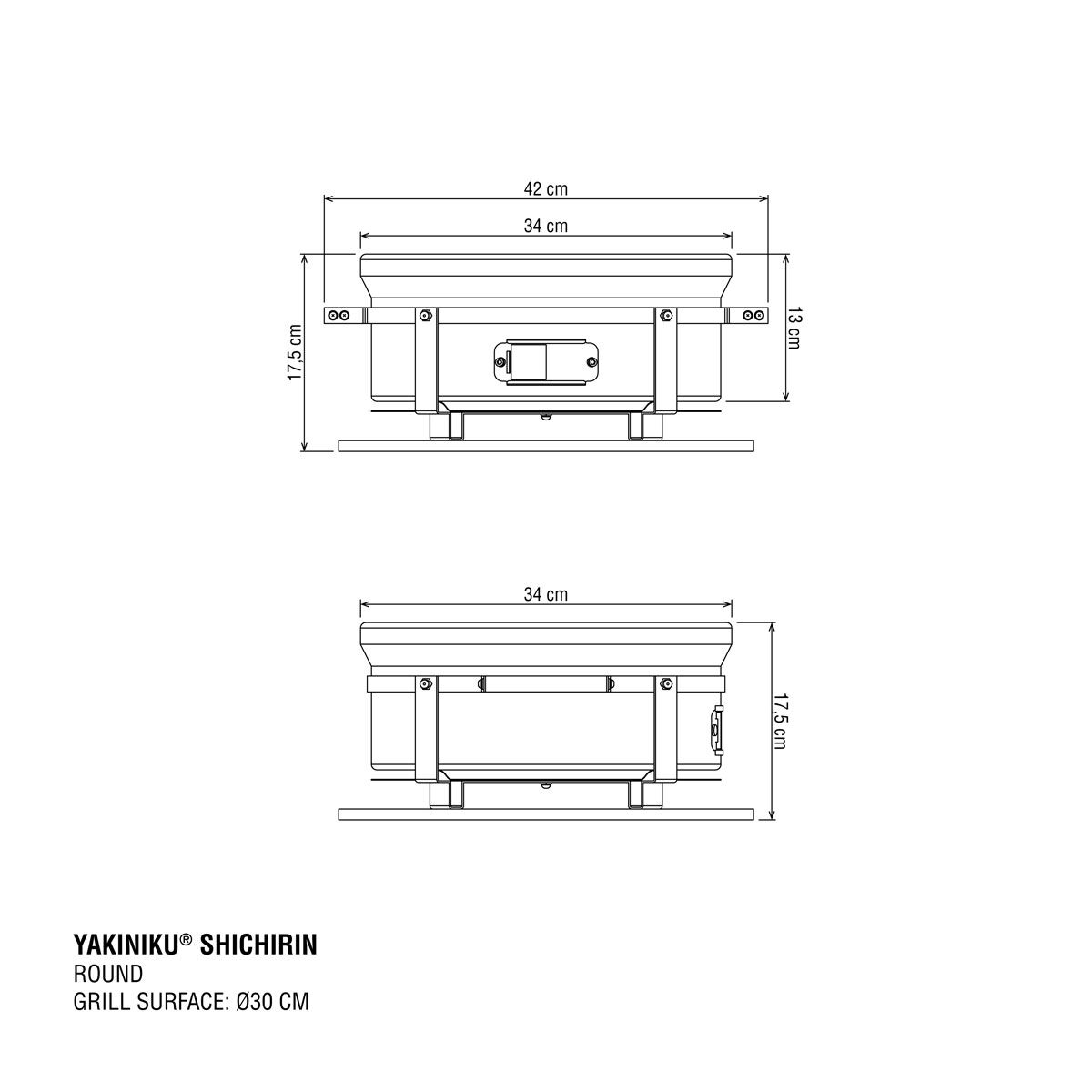 YAKINIKU tafelgrill Shichirin MEDIUM rond
