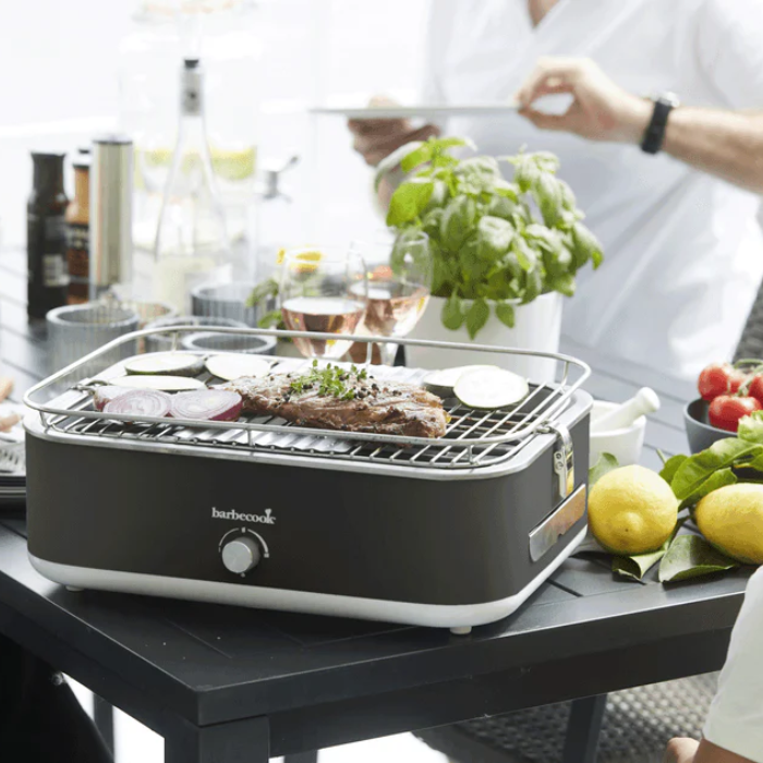 Barbecook E-Carlo Elektrische Tafelgrill Grijs  Barbecook E-Carlo Elektrische Tafelgrill Grijs