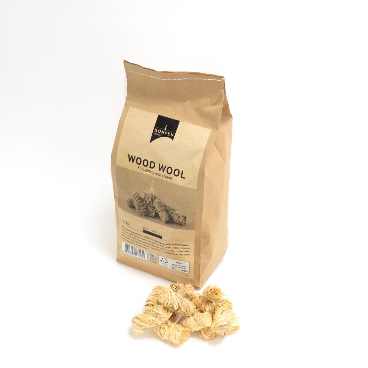 BonFeu Houtwol Aanmaakkrullen 1,5 kg