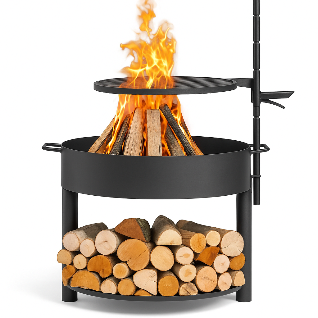 CookKing Vuurschaal Montana X 60 cm met Mast en Grillrooster 50 cm