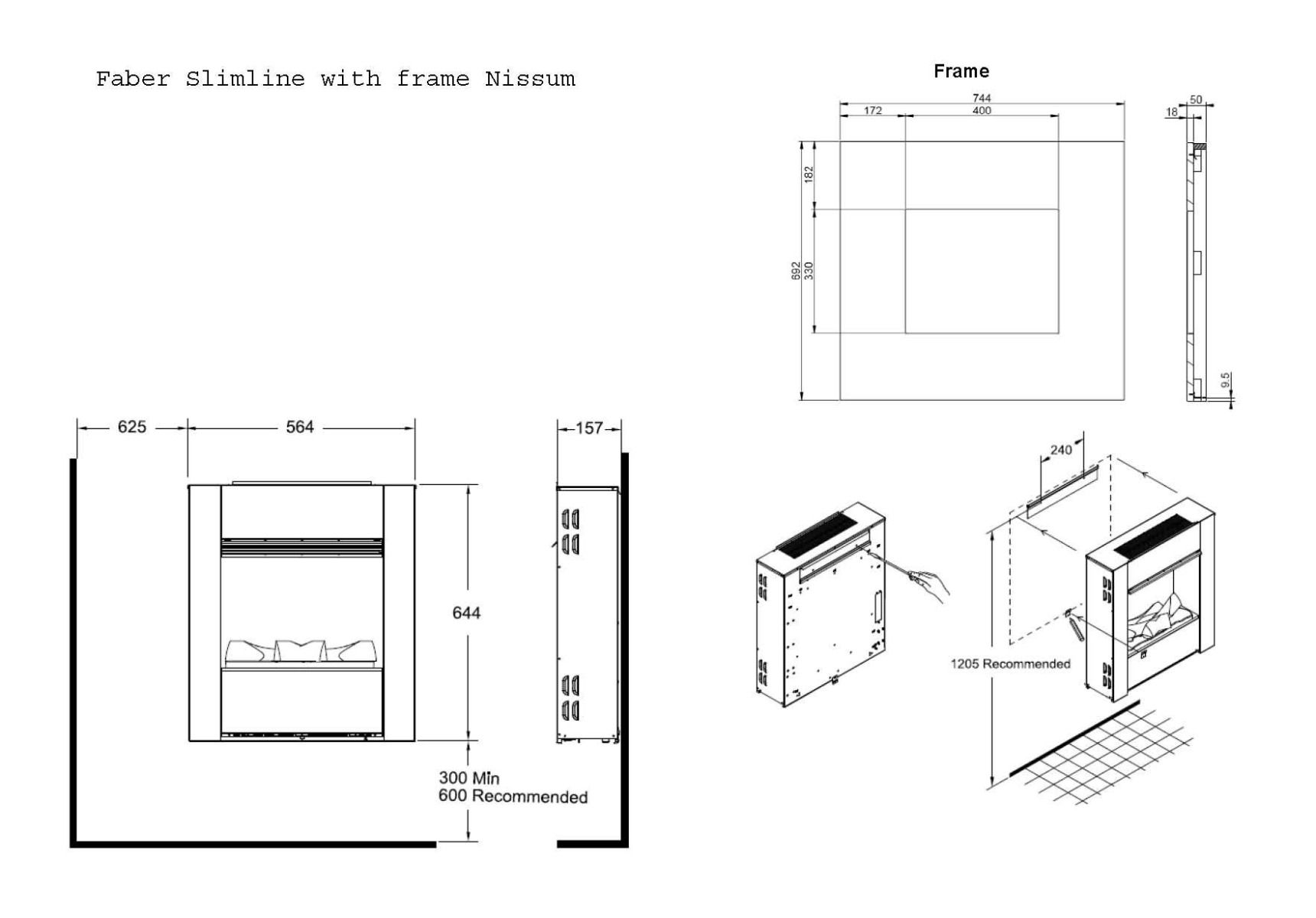 Dimplex Nissum L Betonlook Opti-myst