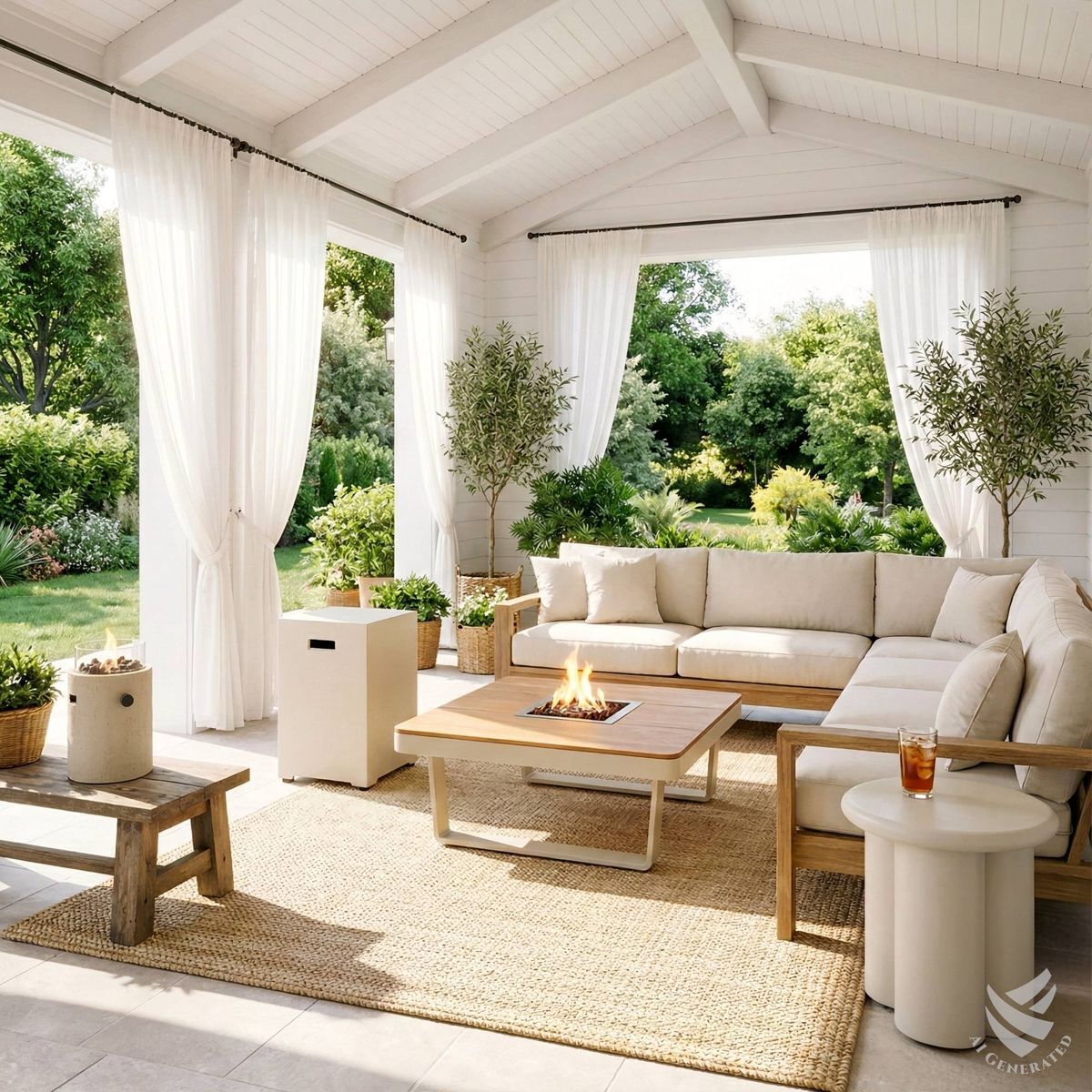 Happy Cocooning gasfles cover Square oyster beige