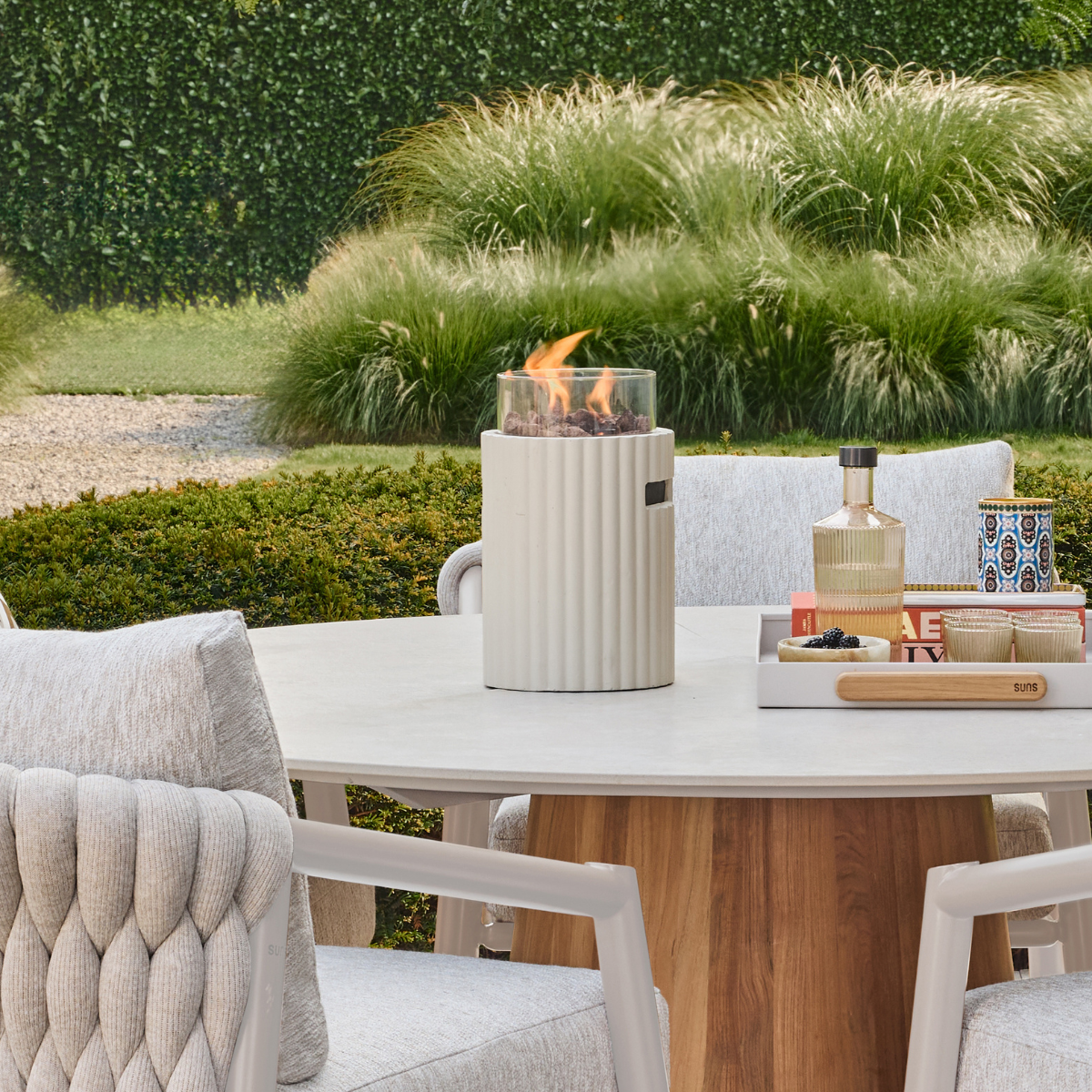 Happy Cocooning tafelbrander Lumi Rib oyster beige