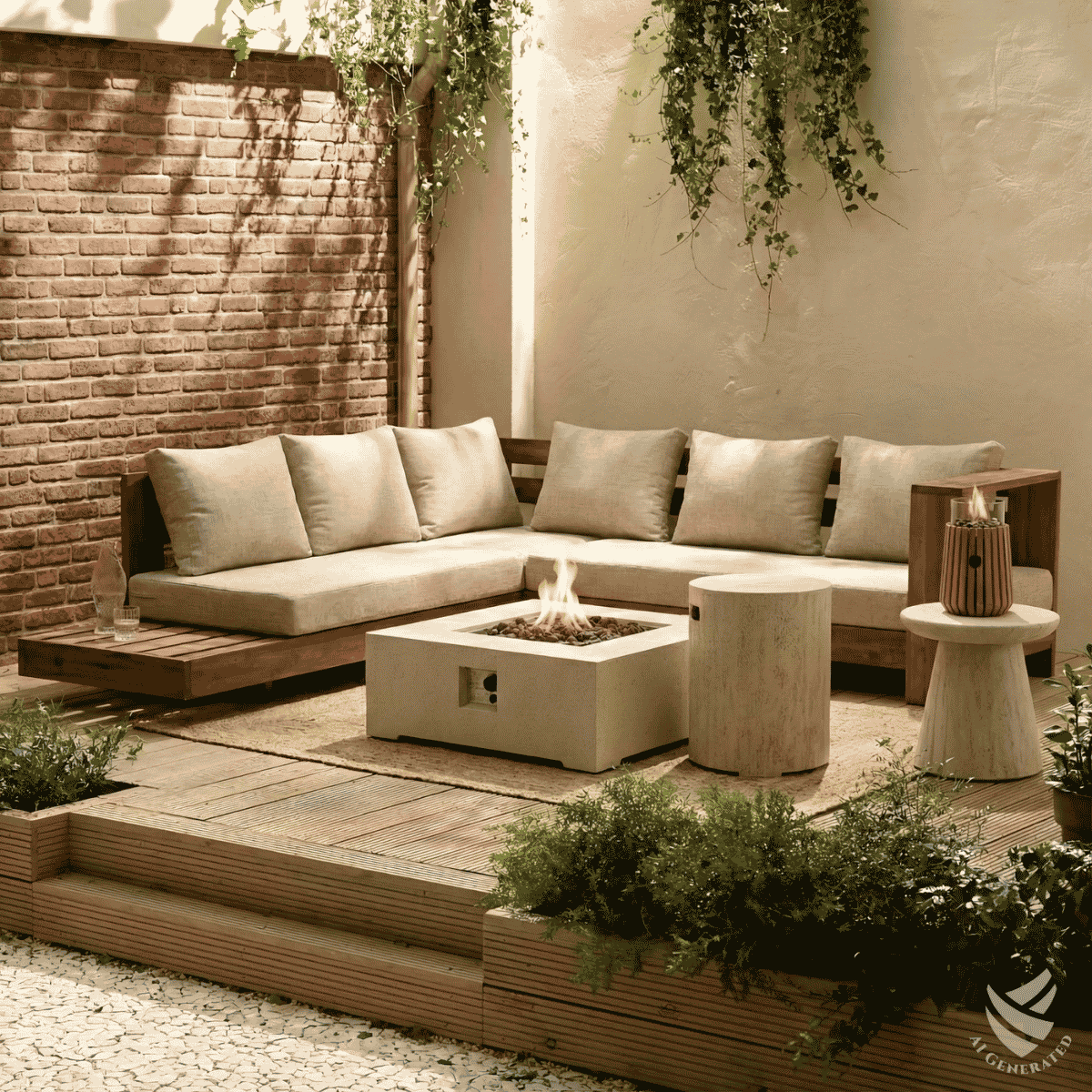 Happy Cocooning gasfles cover Round travertine