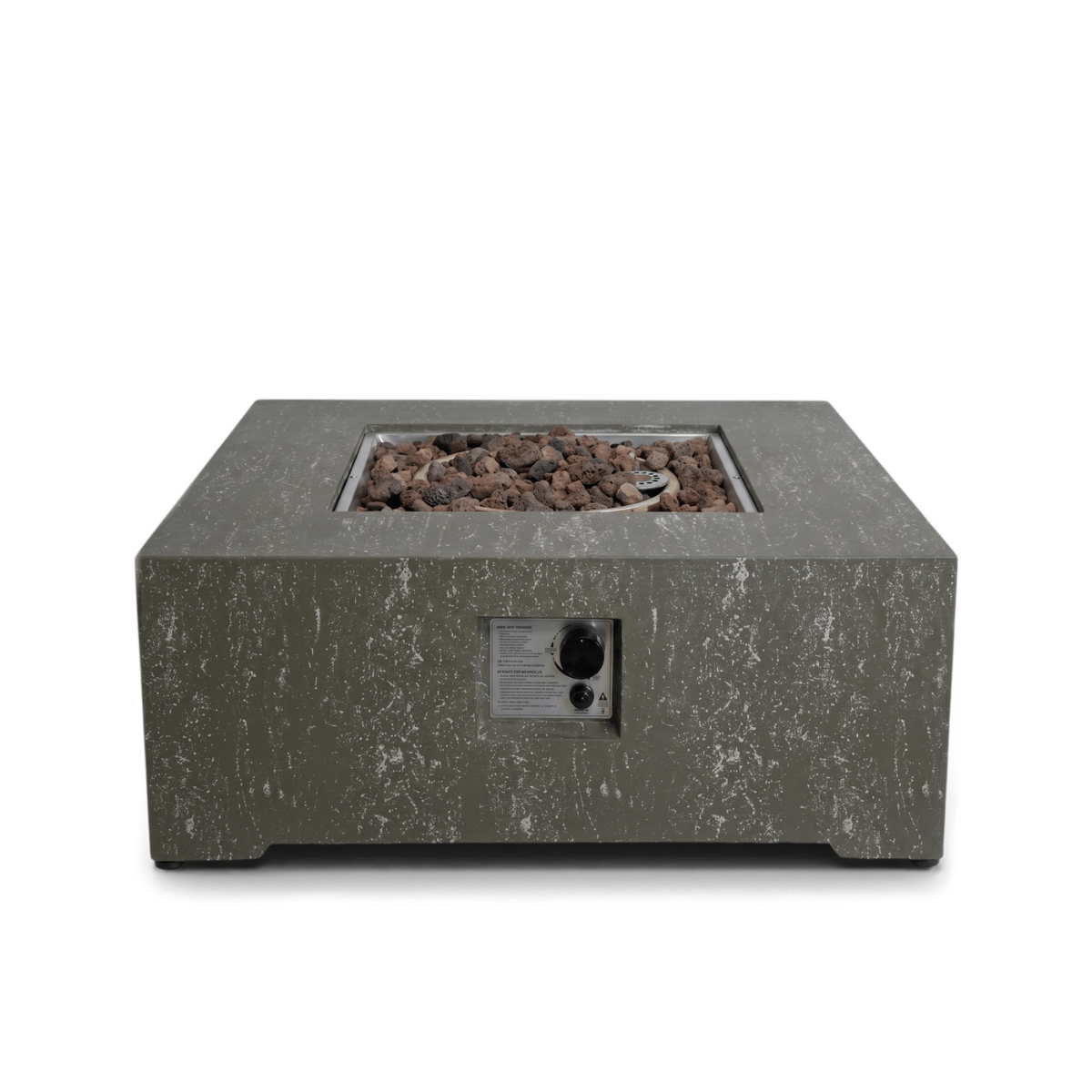 Happy Cocooning vuurtafel Estate Square 88 oscuro travertin