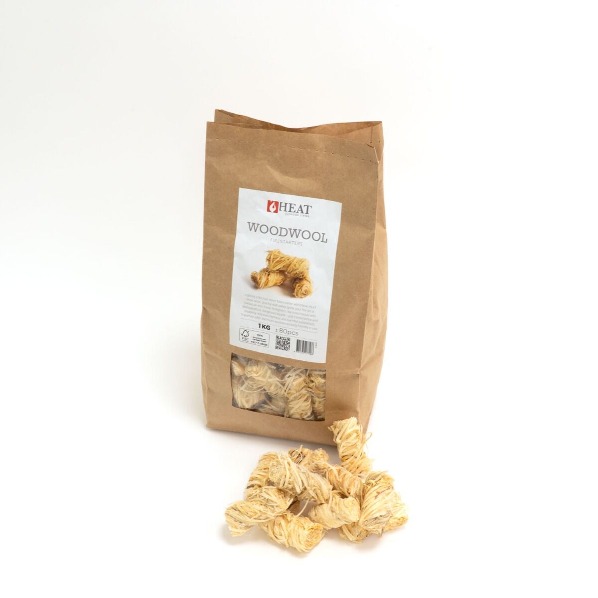 HEAT Outdoor Living Houtwol Aanmaakkrullen 1 kg