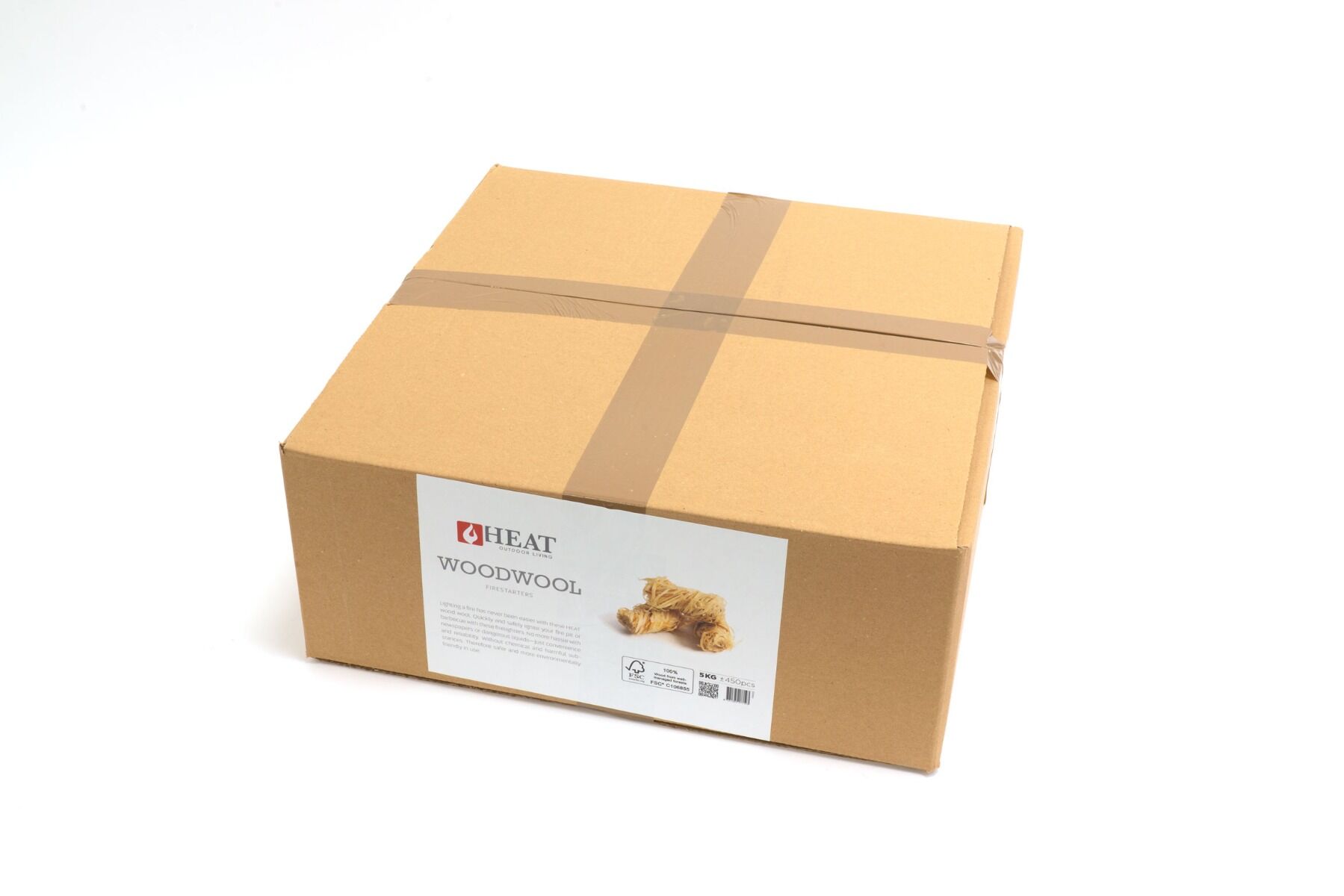 HEAT Outdoor Living Houtwol Aanmaakkrullen 5 kg - 450 stuks