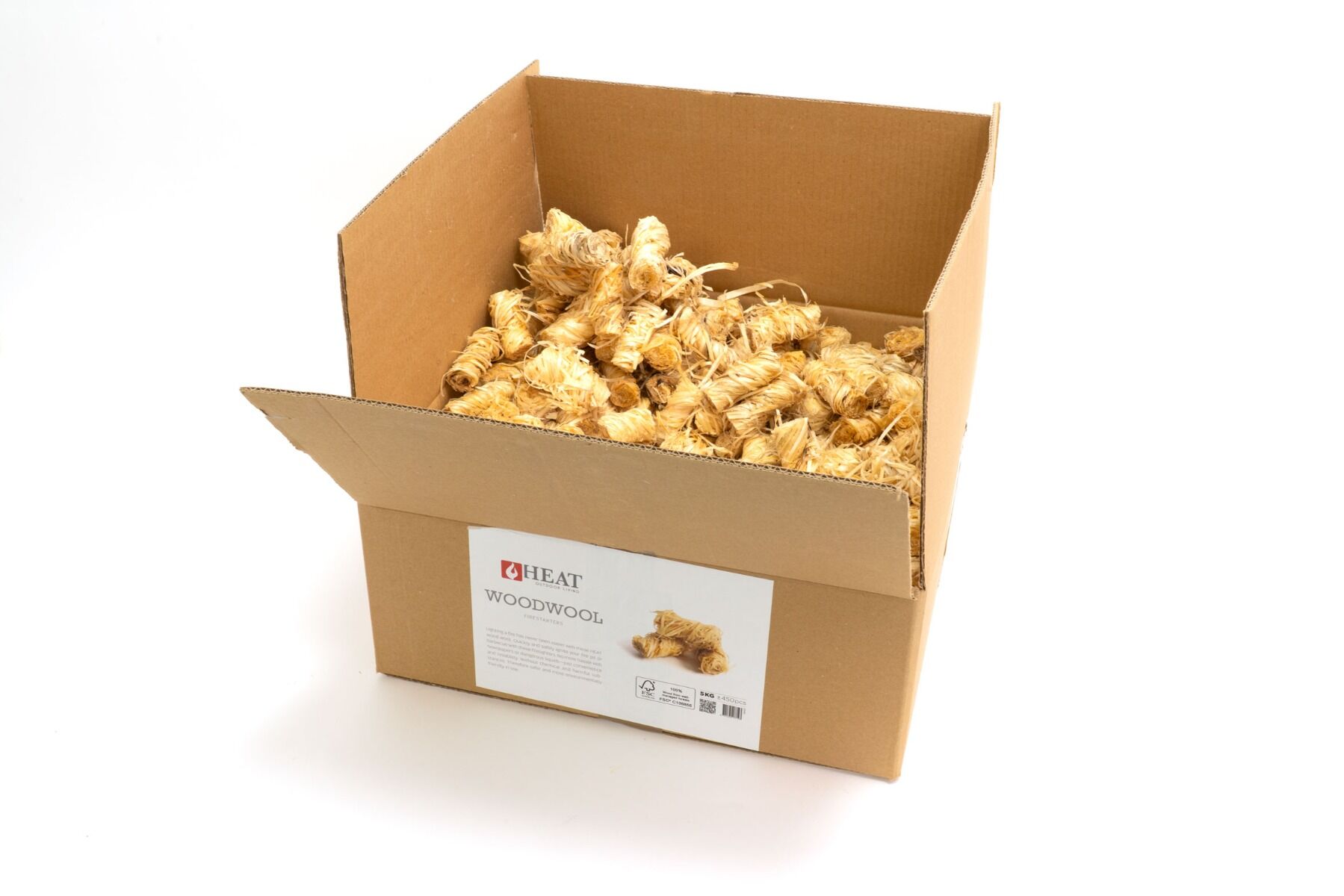 HEAT Outdoor Living Houtwol Aanmaakkrullen 5 kg - 450 stuks