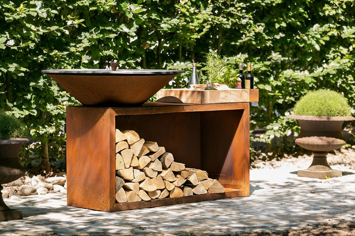 OFYR Island 85 Corten Teak Wood