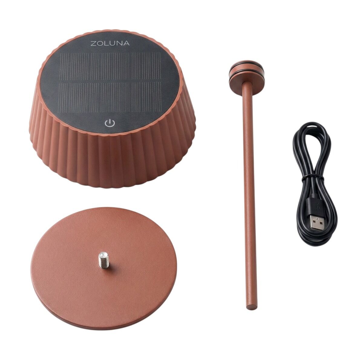 ZOLUNA solar tafellamp Jyp rusty red