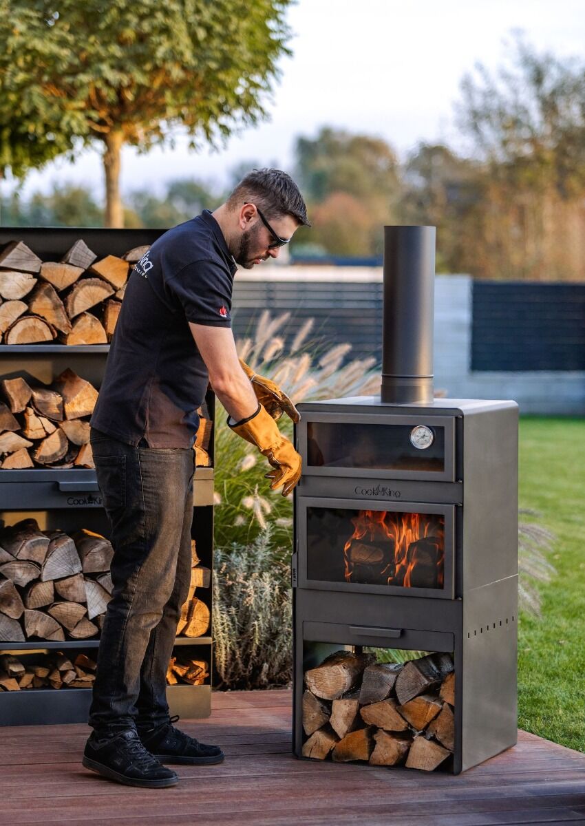 CookKing Tuinhaard Vento met Bakovenfunctie en Dubbele Beglazing