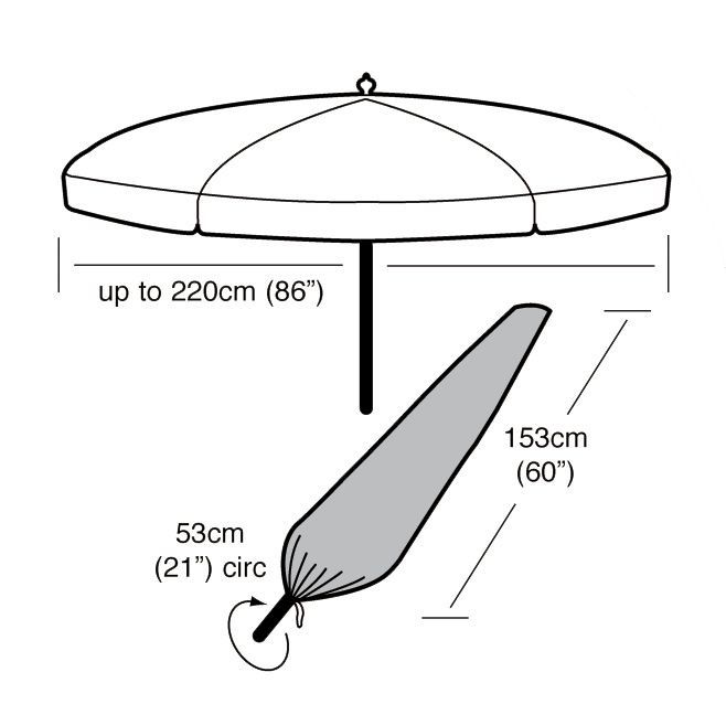 Garland parasolhoes (Ø220cm) groen
