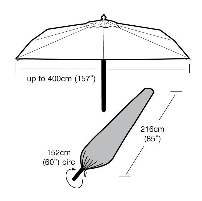 Garland parasolhoes (Ø400cm) groen
