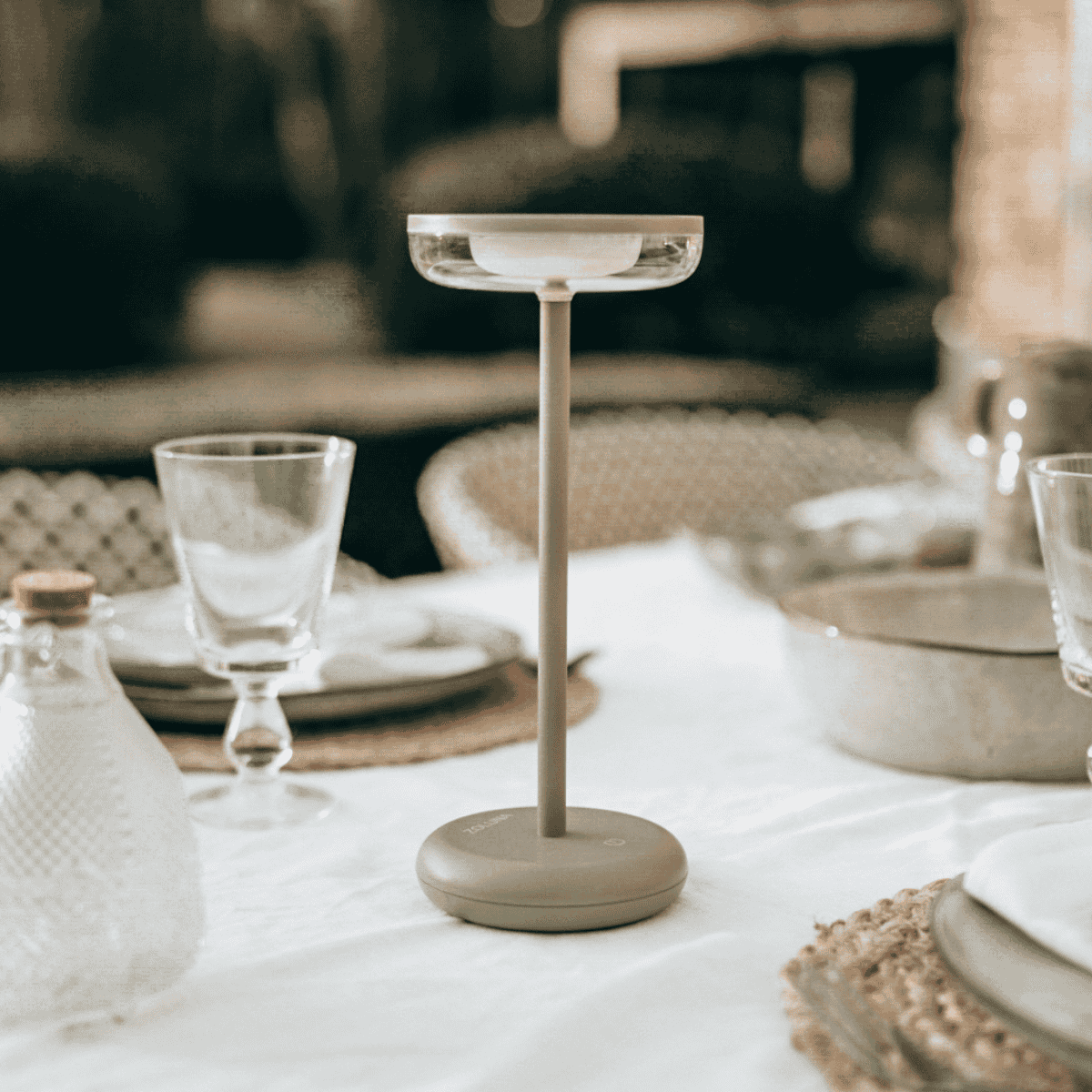 ZOLUNA solar tafellamp Bobbie cappuccino