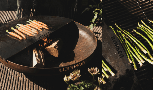 Bakken en grillen met een vuurschaal