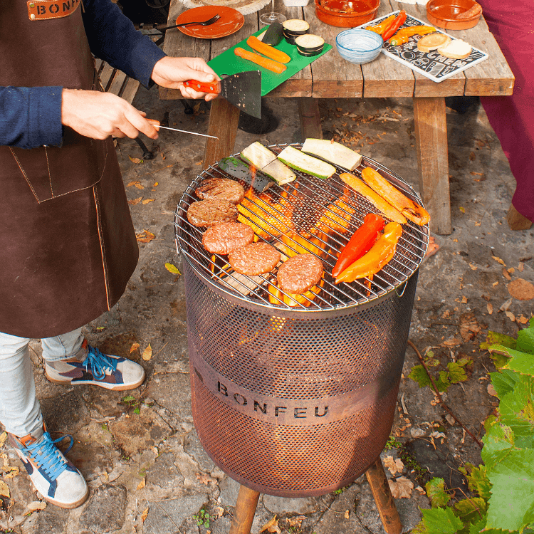 BonFeu BonVes 45 vuurkorf met grill en eten